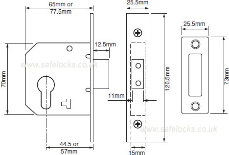 Union L2169 Euro Small Case Deadlock union 2169